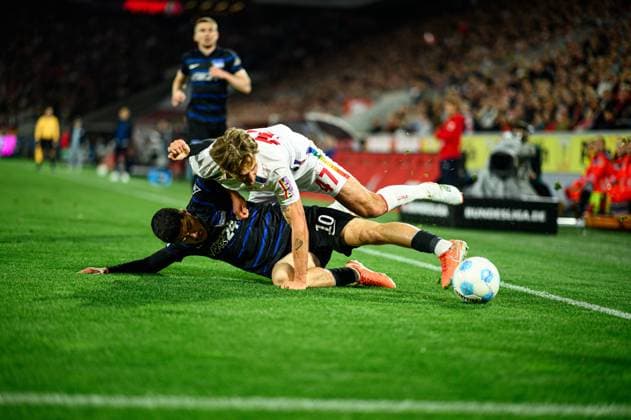 COLOGNE, GERMANY - 5 APRIL, 2025: Timo Huebers, (captain), The football match of 2.B1. FC Köln vs Hertha BSC at Rhein Energie Stadion  Copyright: xVITALIIxKLIUIEVx