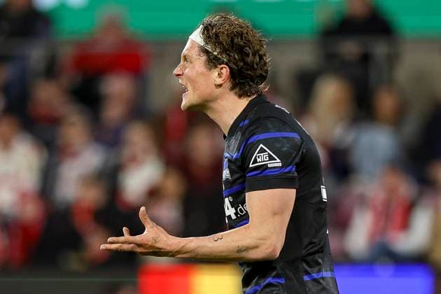 Cologne, Germany, 05 04 25 Fabian Reese Hertha BSC gestures, gestures during the 2 Bundesliga match between 1 FC Cologne vs Hertha BSC Berlin at RheinEnergie Stadion Cologne RheinEnergie Stadion North Rhine Westphalia Germany Copyright: xBrauer-Fotoagenturx xAdrianxSchlx