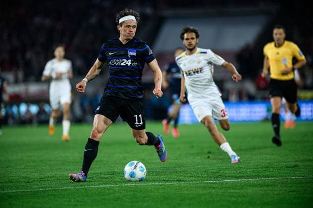 COLOGNE, GERMANY - 5 APRIL, 2025: Fabian Reese - The football match of 2.Bundesliga 1.FC Koeln vs Hertha BSC at Rhein Energie Stadion  Copyright: xVITALIIxKLIUIEVx