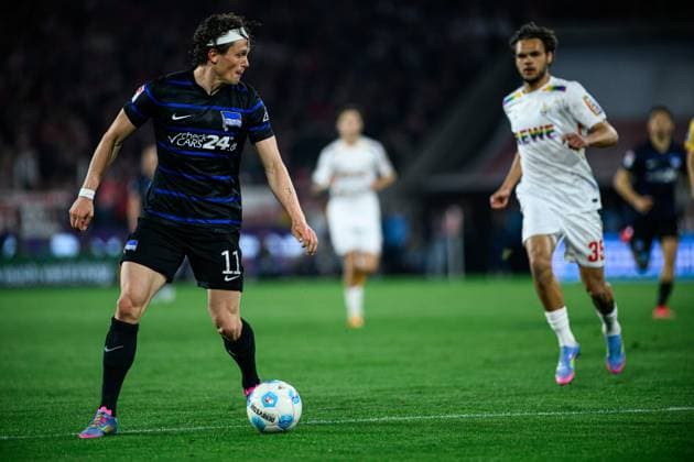 COLOGNE, GERMANY - 5 APRIL, 2025: Fabian Reese - The football match of 2.Bundesliga 1.FC Koeln vs Hertha BSC at Rhein Energie Stadion  Copyright: xVITALIIxKLIUIEVx