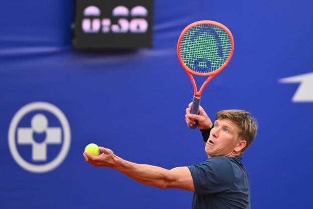 Tiriac Open 2025 - Bucharest ATP, Tennis Herren 250 Andre Goransson of Sweden and Sem Verbeek of the Netherlands play against Jamie Murray of Great Britain and Adam Pavlasek of the Czech Republic during the Tiriac Open doubles match in Bucharest, Romania, on April 4, 2025. Bucharest Romania  Copyright: xAlexxNicodimx originalFilename:nicodim-tiriacop250405_np0vh.jpg