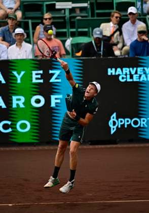 April 5, 2025, Houston, Tx, United States of America: JENSON BROOKSBY during the quarter finals between Tommy Paul (USA) and Jenson Brooksby (USA) in the Men s Clay Court Championships on April 3, 2025 at the River Oaks Country Club in Houston, Texas. Houston United States of America - ZUMAw132 20250405_zap_w132_038 Copyright: xTomxWalkox