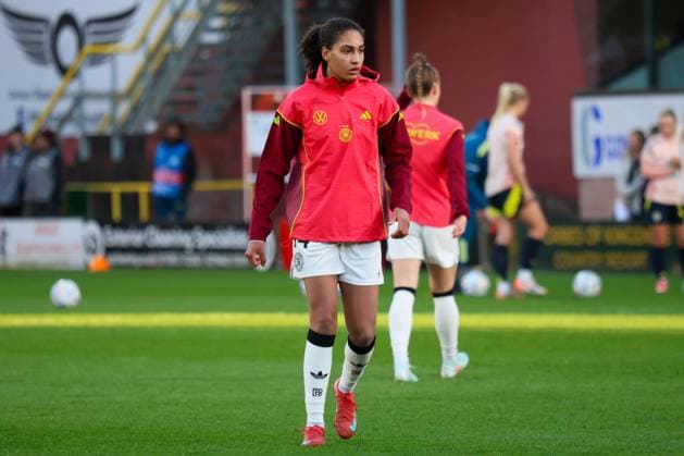 Dundee, Scotland 04 April 2025 UEFA Nations League Women 2025 Scotland vs Germany Pictured Cora Zicai Germany CalForth Construction Arena at Tannadice Park Copyright: xFotostandx xFantinix
