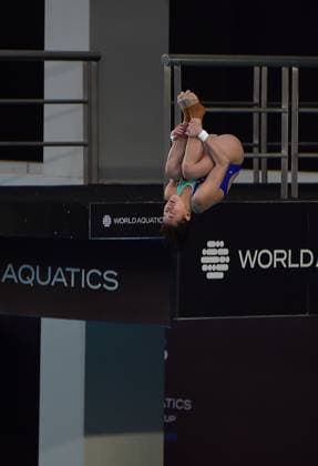 (250406) -- GUADALAJARA, April 6, 2025 -- Quan Hongchan of China competes during the women 10m platform final at the World Aquatics Diving World Cup 2025 in Guadalajara, Jalisco, Mexico, on April 5, 2025. (Photo by Xinhua) (SP)MEXICO-JALISCO-GUADALAJARA-DIVING-WORLD CUP-WOMEN S 10M PLATFORM-FINAL AlejandroxAcosta 