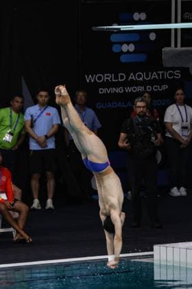 (250406) -- GUADALAJARA, April 6, 2025 -- Wang Zongyuan of China competes during the men s 3m springboard final at the World Aquatics Diving World Cup 2025 in Guadalajara, Jalisco, Mexico, on April 5, 2025. (Photo by Xinhua) (SP)MEXICO-JALISCO-GUADALAJARA-DIVING-WORLD CUP-MEN S 3M SPRINGBOARD-FINAL DianaxMarquez 