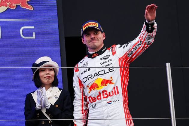 F1 - JAPANESE GRAND PRIX 2025 VERSTAPPEN Max (ned), Red Bull Racing RB21, portraitpodium celebration during the Formula 1 Lenovo Japanese Grand Prix 2025, 3rd round of the 2025 FIA Formula One World Championship, WM, Weltmeisterschaft from April 4 to 6, 2025 on the Suzuka Circuit, in Suzuka, Japan - SuzukaJapan  Copyright: xEricxAlonsox
