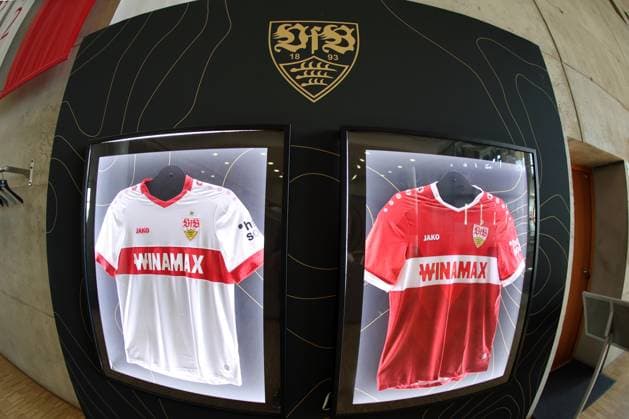 05 04 25 VfB Stuttgart Arena Tour Germany, Stuttgart, 05 04 2025, Football, Bundesliga, VfB Stuttgart, Arena Tour Jerseys Advertising winamax