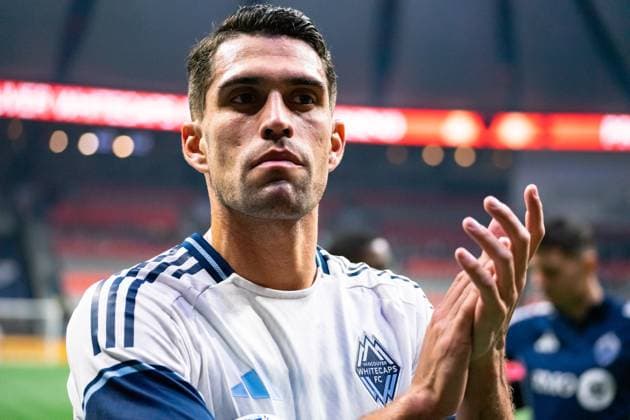 Vancouver, British Columbia, Canada, April 5th 2025: Daniel Rios (14 Vancouver Whitecaps FC) acknowledges fan supporters after the Major League Soccer match between Vancouver Whitecaps FC and Colorado Rapids at BC Place Stadium in Vancouver, British Columbia, Canada (EDITORIAL USAGE ONLY). (Amy Elle SPP) Copyright: xAmyxElle SPPx spp-en-AmEl-DSC06266