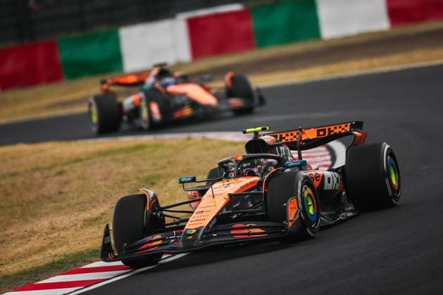 F1 - JAPANESE GRAND PRIX 2025 04 NORRIS Lando (gbr), McLaren F1 Team MCL39, action and 81 PIASTRI Oscar (aus), McLaren F1 Team MCL39, action during the Formula 1 Lenovo Japanese Grand Prix 2025, 3rd round of the 2025 FIA Formula One World Championship, WM, Weltmeisterschaft from April 4 to 6, 2025 on the Suzuka Circuit, in Suzuka, Japan - SuzukaJapan Copyright: xEricxAlonsox