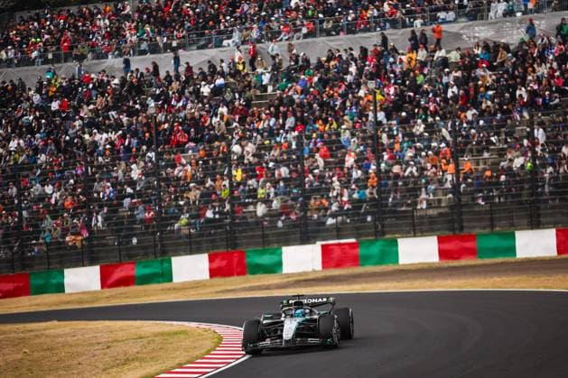 F1 - JAPANESE GRAND PRIX 2025 63 RUSSELL George (gbr), Mercedes AMG F1 Team W16, action during the Formula 1 Lenovo Japanese Grand Prix 2025, 3rd round of the 2025 FIA Formula One World Championship, WM, Weltmeisterschaft from April 4 to 6, 2025 on the Suzuka Circuit, in Suzuka, Japan - SuzukaJapan  Copyright: xEricxAlonsox