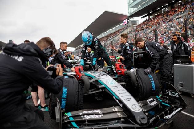 F1 - JAPANESE GRAND PRIX 2025 RUSSELL George (gbr), Mercedes AMG F1 Team W16, portrait during the Formula 1 Lenovo Japanese Grand Prix 2025, 3rd round of the 2025 FIA Formula One World Championship, WM, Weltmeisterschaft from April 4 to 6, 2025 on the Suzuka Circuit, in Suzuka, Japan - SuzukaJapan  Copyright: xDPPIx