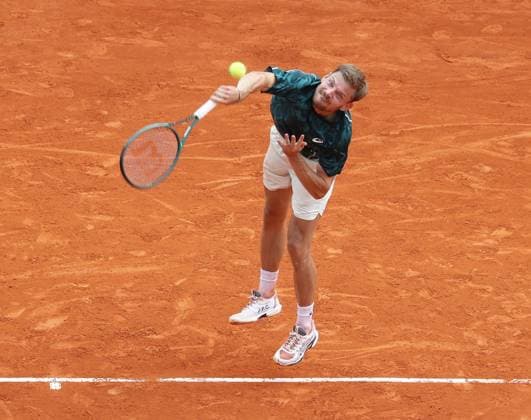 Qualifications Rolex MC Masters PHOTOPQR NICE MATIN Dylan Meiffret ; Monaco ; 06 04 2025 ; Deuxieme jour de qualifications au Rolex Monte-Carlo Masters. ICI : David Goffin Rolex Monte-Carlo Masters at Monte-Carlo Country Club on April 6, 2025 Monaco France  Copyright: xPHOTOPQR NICExMATIN MAXPPPxDylanxMeiffretx 20250406NIM4333 20250406NIM4333
