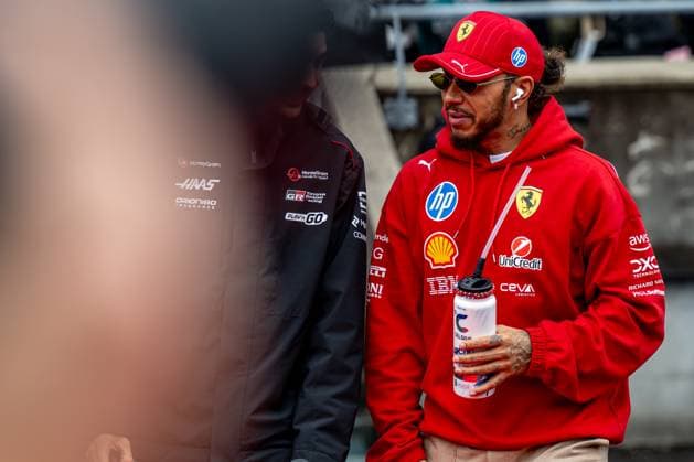 SUZUKA, JAPAN: Lewis Hamilton, racing for the Ferrari team during the 2025 Formula 1 Japanese Grand Prix at the Suzuka International Racing Course in Suzuka, Japan