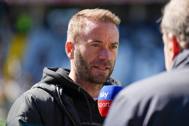 Soccer 2 Bundesliga, Matchday 28, SV Elversberg SSV Jahn Regensburg on 06 04 2025 in Spiesen Elversberg Ursapharm Arena , Germany, Season 2024 2025 In Focus Andreas Patz Head Coach SSV Jahn Regensburg in SkySport Interview Spiesen Elversberg Ursapharm Arena Germany Copyright: xChristophxKinzingerx