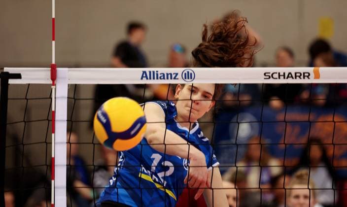 Stuttgart , Volleyball Womens Bundesliga PlayOffs semi-final match 1 , Allianz MTV Stuttgart vs Dresdner SC , Lucia Varela Gomez Stgt