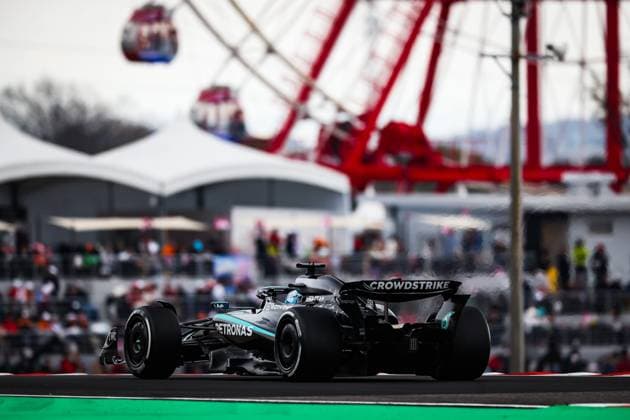 F1 - JAPANESE GRAND PRIX 2025 63 RUSSELL George (gbr), Mercedes AMG F1 Team W16, action during the Formula 1 Lenovo Japanese Grand Prix 2025, 3rd round of the 2025 FIA Formula One World Championship, WM, Weltmeisterschaft from April 4 to 6, 2025 on the Suzuka Circuit, in Suzuka, Japan - SuzukaJapan  Copyright: xANTONINxVINCENTx