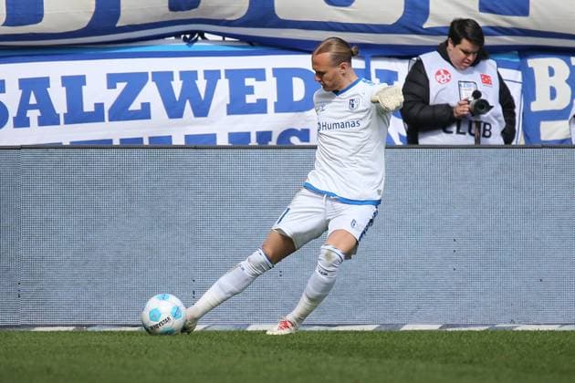 06 04 2025, xmohx, Soccer 2 Bundesliga, 1 FC Magdeburg 1 FC Kaiserslautern v l Dominik Reimann 1 FC Magdeburg DFL DFB REGULATIONS PROHIBIT ANY USE OF PHOTOGRAPHS as IMAGE SEQUENCES and or QUASI VIDEO Magdeburg