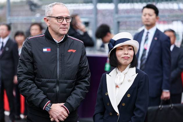 F1 Grand Prix Of Japan - Race Stefano Domenicali of Italy, CEO of the Formula One Group, and Her Imperial Highness Princess Akiko of Mikasa are present during the F1 Grand Prix of Japan at Suzuka Circuit in Suzuka, Japan, on April 6, 2025. Suzuka Mie Japan  Copyright: xPaddockerx originalFilename:paddocker-f1grandp250406_npOEi.jpg