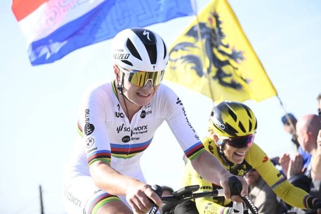 Ronde van Vlaanderen 2025 - Women Elite OUDENAARDE, BELGIUM - APRIL 06 : Kopecky Lotte (BEL) of Team SD Worx - Protime, Ferrand-Prevot Pauline of Team Visma Lease a Bike pictured during the 22th edition of the Ronde van Vlaanderen for Women Elite, an UCI Women s World Tour cycling race organized by Flanders Classics with start and finish in Oudenaarde after 168,8 km on April 6, 2025 in Oudenaarde, Belgium, 06 04 2025 Oudenaarde Belgium  Copyright: xPeterxDexVoechtx