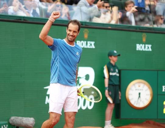 Qualifications Rolex MC Masters PHOTOPQR NICE MATIN Dylan Meiffret ; Monaco ; 06 04 2025 ; Deuxieme jour de qualifications au Rolex Monte-Carlo Masters. ICI : Richard Gasquet remporte son match contre Matteo-Arnaldi en en 3 sets et 2h34min Rolex Monte-Carlo Masters at Monte-Carlo Country Club on April 6, 2025 Monaco France  Copyright: xPHOTOPQR NICExMATIN MAXPPPxDylanxMeiffretx 20250406NIM5016 20250406NIM5016