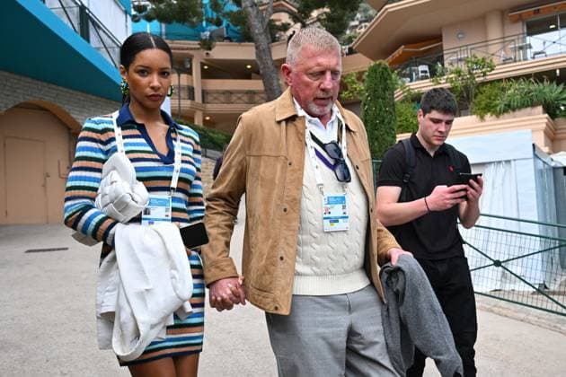 Tennis, Boris Becker at ATP tournament in Monaco