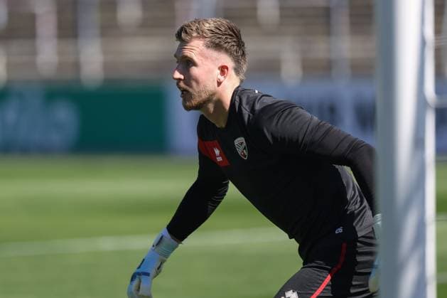 3 Liga Borussia Dortmund II FC Ingolstadt 04 Goalkeeper Boevink Pelle 26 FCI before the match 3 Liga Borussia Dortmund II FC Ingolstadt 04 Season 2024 2025