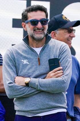 April 6, 2025, Doral, Florida, USA: Yasir Al-Rumayyan, governor of the Public Investment Fund (PIF), stands on the first tee before the final round of LIV Golf Miami at Trump National Doral. Doral USA - ZUMAw109 20250406_fap_w109_003 Copyright: xDebbyxWongx
