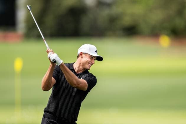 250406 Ludvig Aberg of Sweden during a practice at the range prior to the 2025 Masters Golf Tournament on April 6, 2025 in Augusta Photo Petter Arvidson BILDBYRAN kod PA PA1003 golf masters bbeng the masters augusta sverige  Copyright: PETTERxARVIDSON BB250406PA006