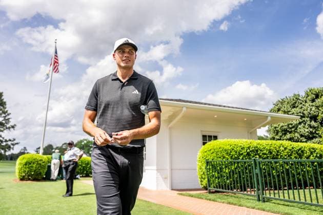 250406 Ludvig Aberg of Sweden after a practice at the range prior to the 2025 Masters Golf Tournament on April 6, 2025 in Augusta Photo Petter Arvidson BILDBYRAN kod PA PA1003 golf masters bbeng the masters augusta sverige  Copyright: PETTERxARVIDSON BB250406PA043