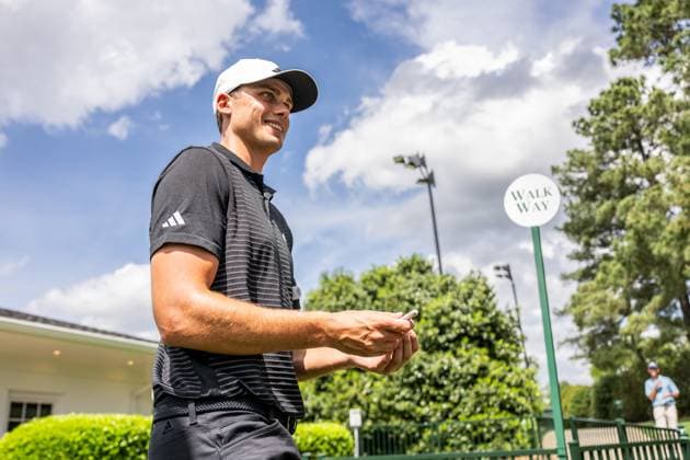 250406 Ludvig Aberg of Sweden after a practice at the range prior to the 2025 Masters Golf Tournament on April 6, 2025 in Augusta Photo Petter Arvidson BILDBYRAN kod PA PA1003 golf masters bbeng the masters augusta sverige  Copyright: PETTERxARVIDSON BB250406PA044
