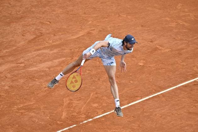 Tennis : Rolex Monte Carlo Masters 2025 - ATP, Tennis Herren - 06 04 2025 Tennis : Rolex Monte Carlo Masters 2025 - Atp - Valentin Vacherot Monaco  Copyright: xChryslenexCaillaudx