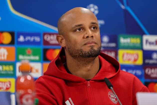 Vincent Kompany FC Bayern Muenchen, Head coach at the press conference, GER, International press conference, FC Bayern Muenchen, Football, UEFA Champions League, quarter-final first leg, 2024 2025 season, 07 04 2025, GER, International press conference, FC Bayern Muenchen, Football, UEFA Champions League, quarter-final first leg, 2024 2025 season, 07 04 2025 Muenchen Copyright: xEibner-Pressefoto JennixMaulx EP_JML