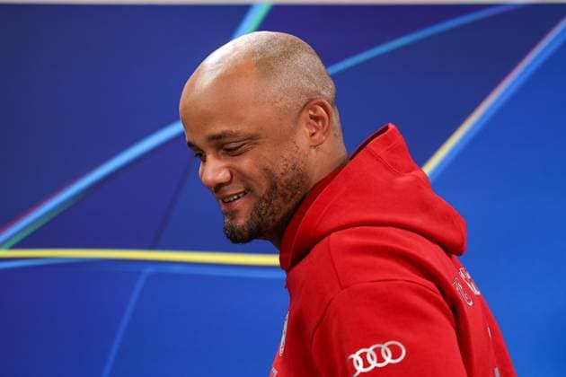 Vincent Kompany FC Bayern Muenchen, Head coach at the press conference, GER, International press conference, FC Bayern Muenchen, Football, UEFA Champions League, quarter-final first leg, 2024 2025 season, 07 04 2025, GER, International press conference, FC Bayern Muenchen, Football, UEFA Champions League, quarter-final first leg, 2024 2025 season, 07 04 2025 Muenchen Copyright: xEibner-Pressefoto JennixMaulx EP_JML