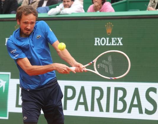 Rolex Monte Carlo Master Tennis PHOTOPQR NICE MATIN Cyril Dodergny ; Roquebrune-cap-martin ; 07 04 2025 ; Rolex Master Monte-Carlo - Monte-Carlo Country Club - 1er Tour - Le Russe Daniil Medvedev Rolex Monte-Carlo Masters at Monte-Carlo Country Club on April 7, 2025 Roquebrune-cap-martin France  Copyright: xPHOTOPQR NICExMATIN MAXPPPxCyrilxDodergnyx 20250407NIM7586 20250407NIM7586