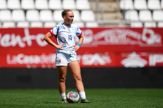 Germany v Norway - Women s Under23 Tournament Final Julie Jorde Aune of Norway and Brondby during the Women s Under23 Tournament Final between Germany Women s U23 and Norway Women s U23 at Estadio Enrique Roca on April 7, 2025 in Murcia, Spain. Murcia Spain  Copyright: xJosexBretonx originalFilename:bretonhernandez-germanyv250407_npoes.jpg