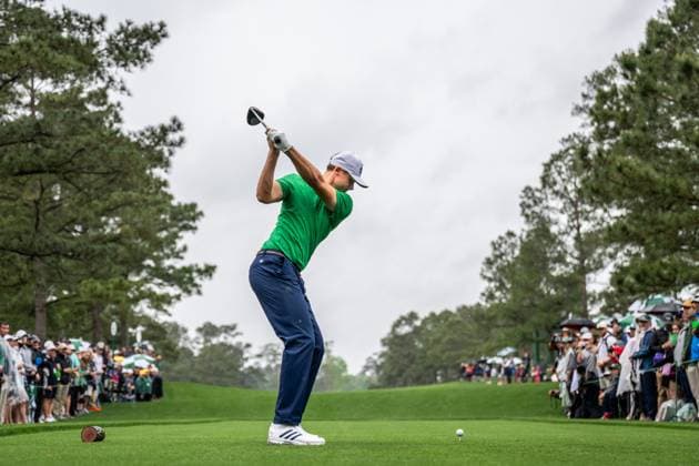 250407 Ludvig Aberg of Sweden during a practice round prior to the 2025 Masters Golf Tournament on April 7, 2025 in Augusta Photo Petter Arvidson BILDBYRAN kod PA PA1004 golf masters bbeng the masters augusta sverige  Copyright: PETTERxARVIDSON BB250407PA037