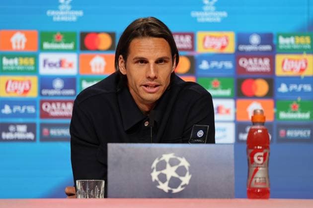 Yann Sommer Inter Milan, 01 at the press conference, GER, International press conference, Inter Milan, Football, UEFA Champions League, quarter-final first leg, 2024 2025 season, 07 04 2025, GER, International press conference, Inter Milan, Football, UEFA Champions League, quarter-final first leg, 2024 2025 season, 07 04 2025 Munich Copyright: xEibner-Pressefoto JennixMaulx EP_JML