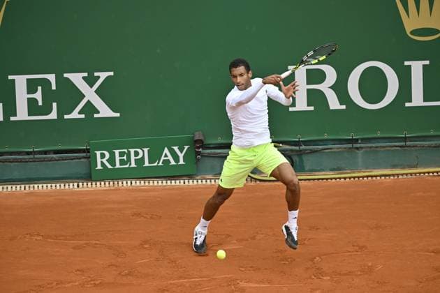 Tennis : Rolex Monte Carlo Masters 2025 - ATP, Tennis Herren - 07 04 2025 Tennis : Rolex Monte Carlo Masters 2025 - Atp - Felix Auger Aliassime Monaco  Copyright: xChryslenexCaillaudx