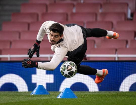 Real Madrid training session Mbappe in action during the training session at the Emirates stadium, in London, UK, today April 7, 2025. Copyright: xx 0L3A2364