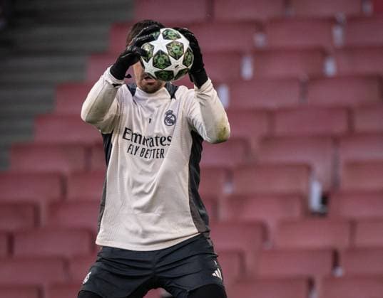Real Madrid training session Valverdein action during the training session at the Emirates stadium, in London, UK, today April 7, 2025. Copyright: xx 0L3A2370