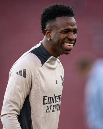 Real Madrid training session Vini Jr in action during the training session at the Emirates stadium, in London, UK, today April 7, 2025. Copyright: xx 0L3A2408