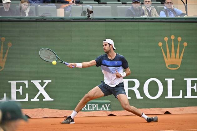 Tennis : Rolex Monte Carlo Masters 2025 - ATP, Tennis Herren - 07 04 2025 Tennis : Rolex Monte Carlo Masters 2025 - Atp - Karen Khachanov Monaco  Copyright: xChryslenexCaillaudx