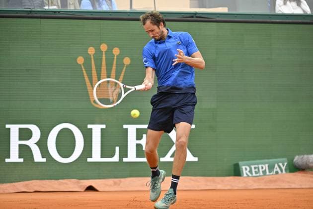Tennis : Rolex Monte Carlo Masters 2025 - ATP, Tennis Herren - 07 04 2025 Tennis : Rolex Monte Carlo Masters 2025 - Atp - Daniil Medvedev Monaco  Copyright: xChryslenexCaillaudx