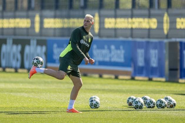 08 04 2025, Final training session for the UEFA Champions League match between FC Barcelona and Borussia Dortmund, Niklas Süle Borussia Dortmund , Dortmund Training ground Borussia Dortmund NRW Germany xRHR PHOTO DEx Copyright: DennisxEwert RHR-FOTOx RHR-FOTO DE