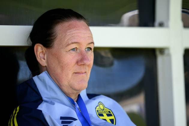 250408 Annelie Norén, Head coach of Sweden ahead of the UEFA Women s Under 19 Euro Qualifier football match between Italy and Sweden on April 8, 2025 in Forli Photo Cristiano Mazzi BILDBYRAN code XY XY0057 fotboll football soccer fotball f19 landslag em kval euro qualifier italy sverige sweden dam bbeng  Copyright: CRISTIANOxMAZZI BB250408BB369