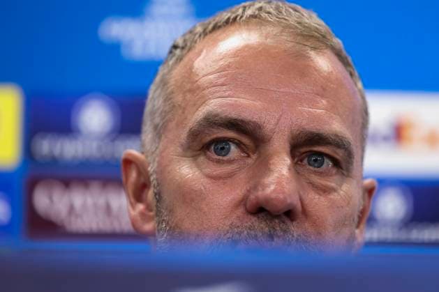 April 8, 2025, Sant Joan Despi, Barcelona, SPAIN: Hansi Flick, head coach of FC Barcelona, Barca attends his press conference, PK, Pressekonferenz during the training day of FC Barcelona ahead the UEFA Champions League, football match against Borussia Dortmund at Ciudad Esportiva Joan Gamper on April 08, 2025 in Sant Joan Despi, Barcelona, Spain. Sant Joan Despi SPAIN - ZUMAa181 20250408_zaa_a181_054 Copyright: xJavierxBorregox