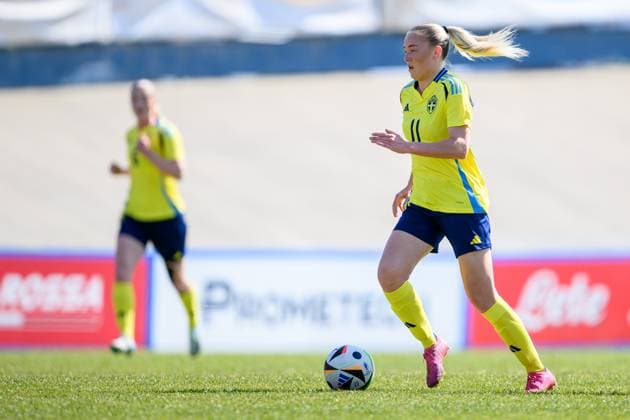 250408 Ida Björnberg of Sweden during the UEFA Women s Under 19 Euro Qualifier football match between Italy and Sweden on April 8, 2025 in Forli Photo Cristiano Mazzi BILDBYRAN code XY XY0057 fotboll football soccer fotball f19 landslag em kval euro qualifier italy sverige sweden dam bbeng  Copyright: CRISTIANOxMAZZI BB250408BB436