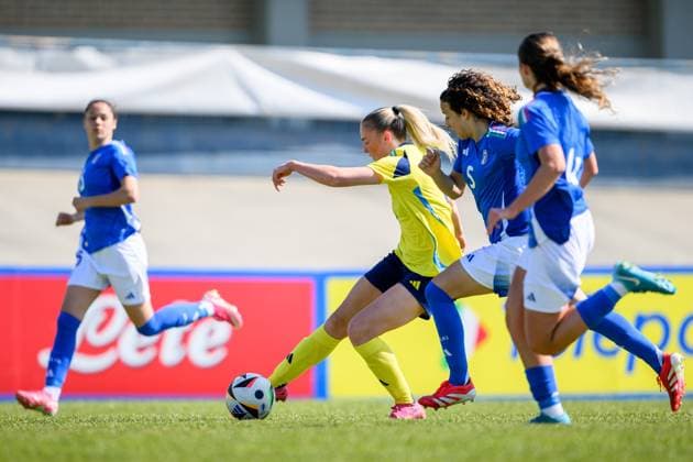 250408 Ida Björnberg of Sweden during the UEFA Women s Under 19 Euro Qualifier football match between Italy and Sweden on April 8, 2025 in Forli Photo Cristiano Mazzi BILDBYRAN code XY XY0057 fotboll football soccer fotball f19 landslag em kval euro qualifier italy sverige sweden dam bbeng  Copyright: CRISTIANOxMAZZI BB250408BB437