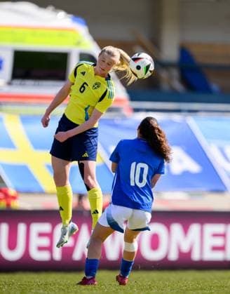 250408 Alexandra Larsson of Sweden during the UEFA Women s Under 19 Euro Qualifier football match between Italy and Sweden on April 8, 2025 in Forli Photo Cristiano Mazzi BILDBYRAN code XY XY0057 fotboll football soccer fotball f19 landslag em kval euro qualifier italy sverige sweden dam bbeng  Copyright: CRISTIANOxMAZZI BB250408BB439