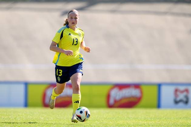 250408 Emma Broddheimer of Sweden during the UEFA Women s Under 19 Euro Qualifier football match between Italy and Sweden on April 8, 2025 in Forli Photo Cristiano Mazzi BILDBYRAN code XY XY0057 fotboll football soccer fotball f19 landslag em kval euro qualifier italy sverige sweden dam bbeng  Copyright: CRISTIANOxMAZZI BB250408BB441